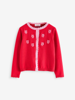 Кардиган с вышивкой для девочки Next B86-681, Красный