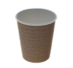 Стакан бумажный 1сл 250 (273) мл d=80мм для горячего конгрев Coffee Touch коричневый