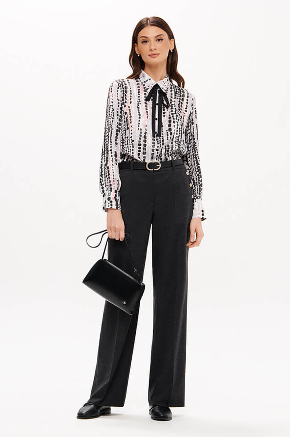 23404 Блузка женская (серый принт)