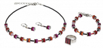 Серьги Coeur de Lion 4409/20-1500 цвет розовый, чёрный