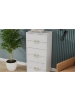 Комод для одежды Белый Жемчуг 6 ящиков 60х43х121 см
