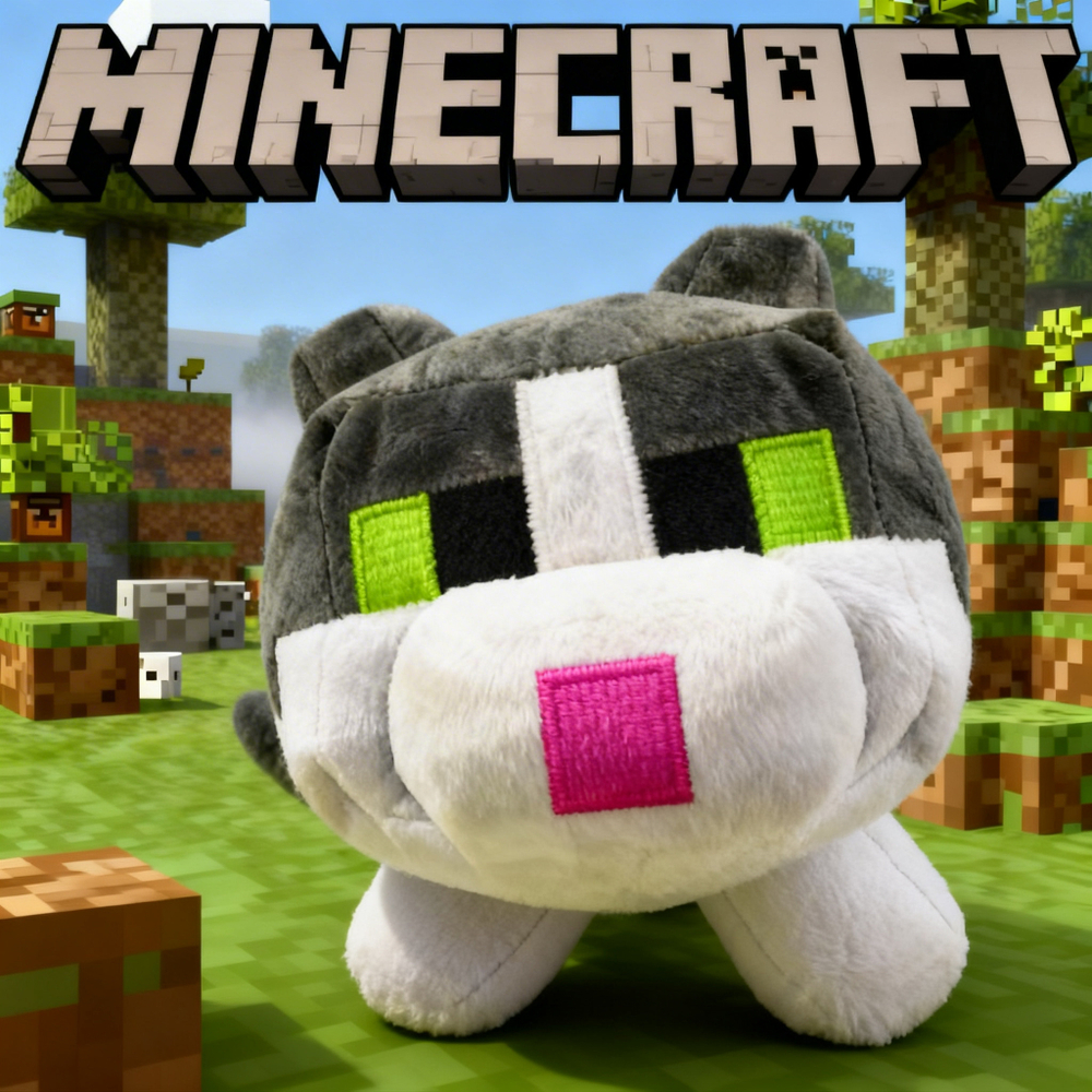Котик-подушка «Майнкрафт»