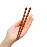 Деревянные заколки-шпильки для волос из красного дерева (махагон), набор из двух штук H14