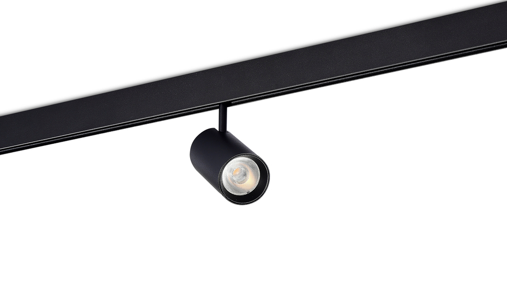 Led светильник Slim Line, Alpha, DC 48В 15Вт, D55xL115 мм, 1450Лм, 36°, 3000К, недиммируемый, IP20, Ra&gt;90, черный