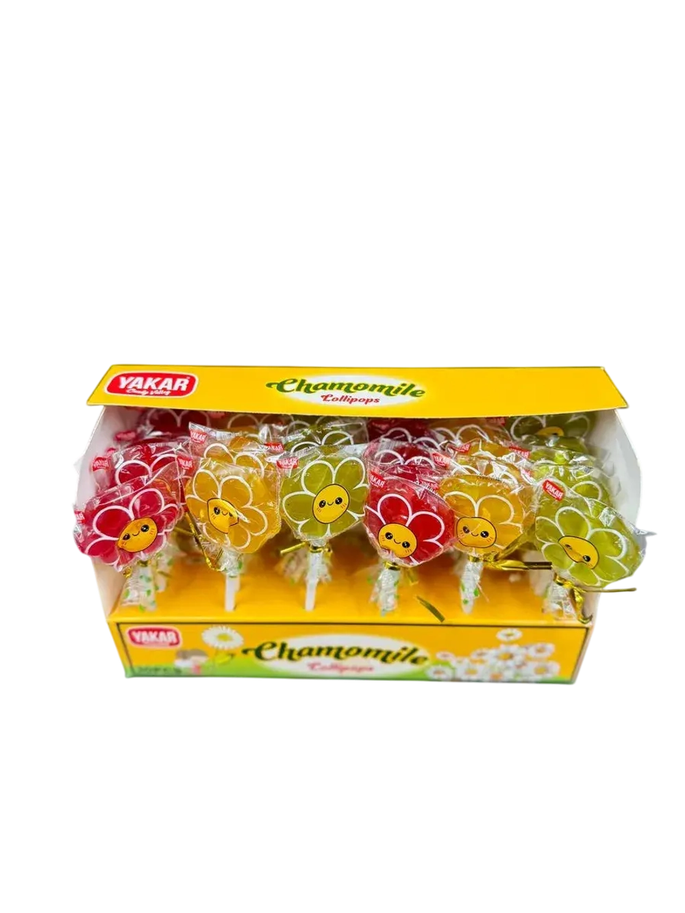 Карамель леденцовая на палочке в форме ромашки