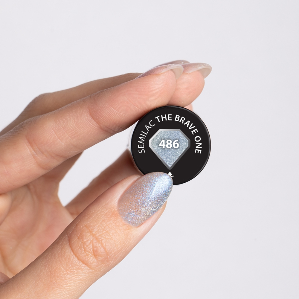 Semilac UV Hybrid Brides Babes - Гибридный лак для ногтей с использованием УФ / Светодиодной лампы оттенок 486 The Brave One, 7 ml