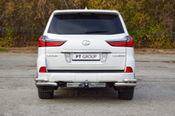 Фаркоп PT GROUP /съемный квадрат/ с нержавеющей накладкой TOYOTA LC 200 2007-/ LEXUS LX 2016-2021(паспорт и сертификат в комплекте)(без электрики) арт.TLC-07-991124.00