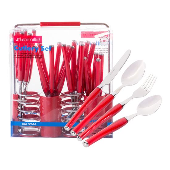 Набор столовых приборов 25 пр Kamille KM-5244 на подставке