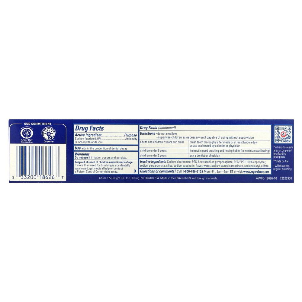 Arm & Hammer, Advance White™, зубная паста с фторидом против кариеса, чистая мята, 170 г (6 унций)