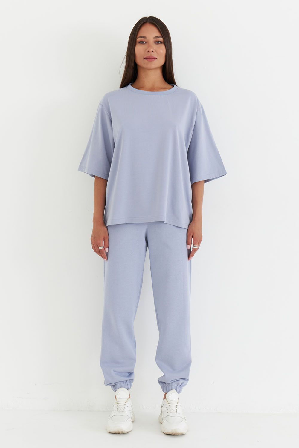 Футболка свободная лавандового цвета