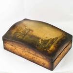 Карманные серебряные часы с парусником