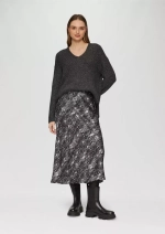 Расклешенная атласная юбка s.Oliver на резинке