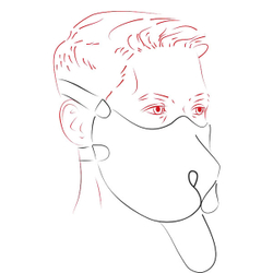 Маска неопреновая Sitabella Дог, черный