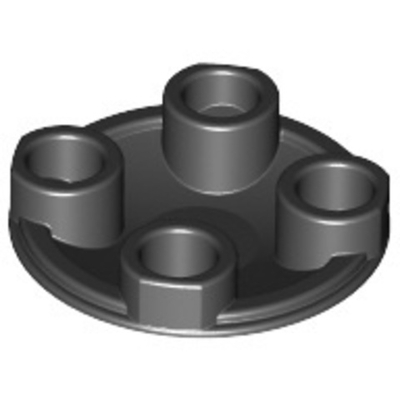 Lego Плитка 2x2 круглая с закругленным дном гвоздика (черный) 2654 / 265426 / 4278359 / 4617551