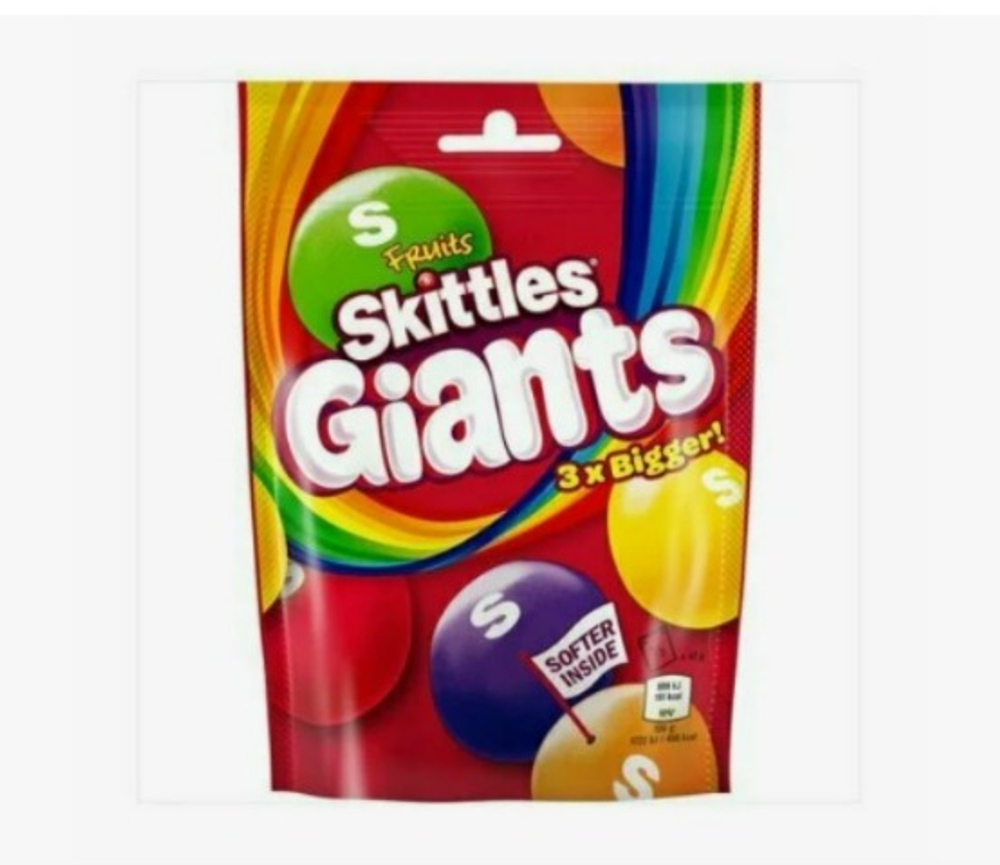 Скитлс Драже GIANTS Fruits (Фруктовый)  132гр (15шт)