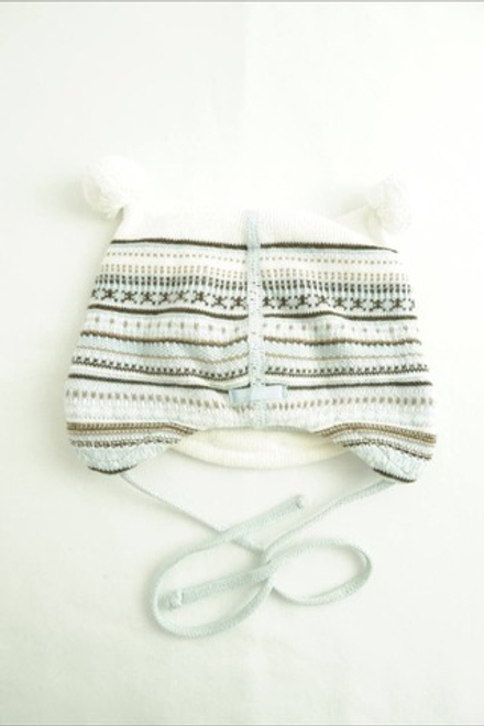 Шапка на завязках на 0-3 месяца