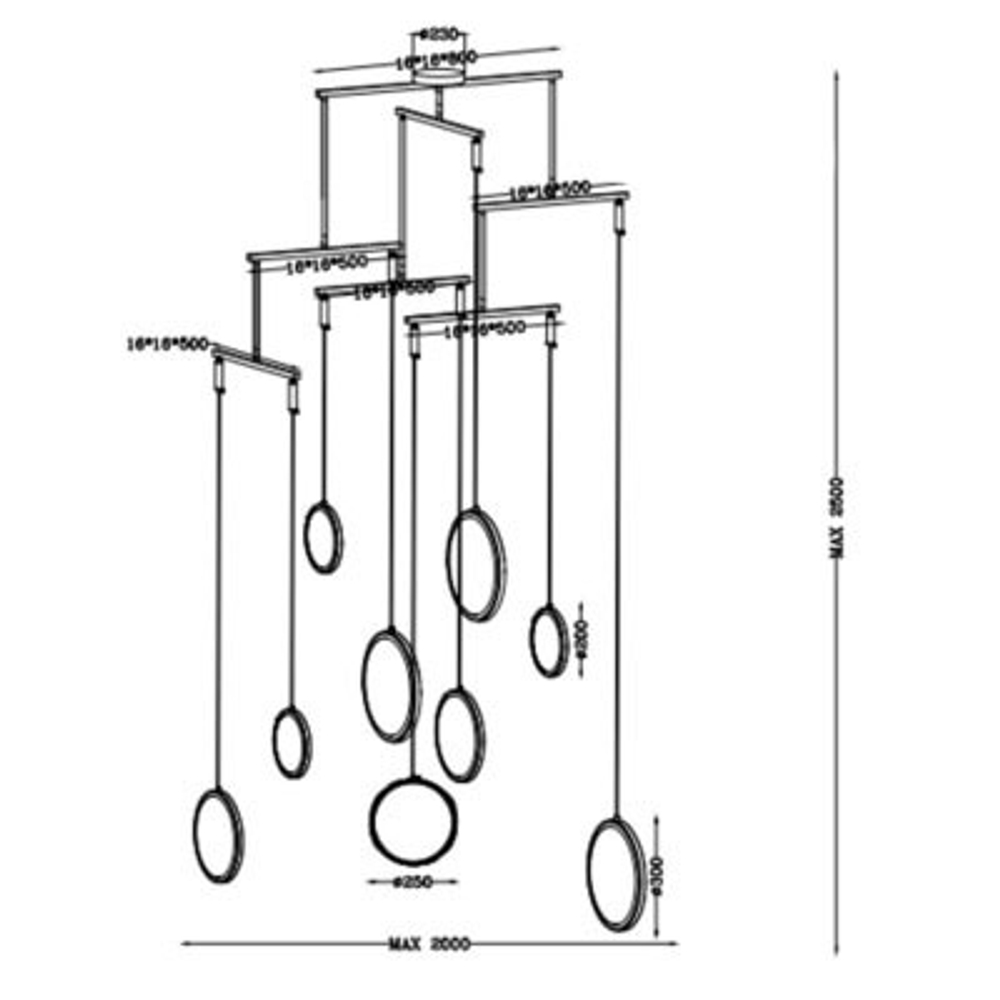 Pendant design lamp  Focus by YUJI OKITSU (система из lampshades)