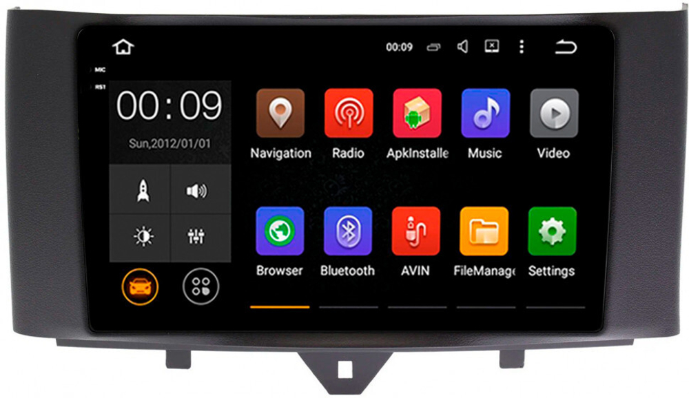 Магнитола для Smart ForTwo/ForFour 2012-2015 - AIROC 2K RX-2508 Android 13, QLed+2K,  ТОП процессор, 8/128, CarPlay, SIM-слот