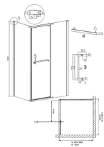 Душевой уголок Grossman Pragma 100х100 120.K33.03.1010.21.02 стекло шиншилла/профиль черный матовый
