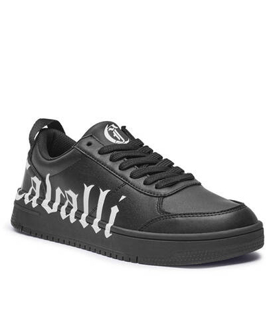 Кожаные кроссовки Just Cavalli - черный(77QA3SM5ZP397)
