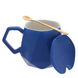 GAEM Кружка с крышкой и ложкой, 450 мл, L14 W9 H9,5 см, 3в.