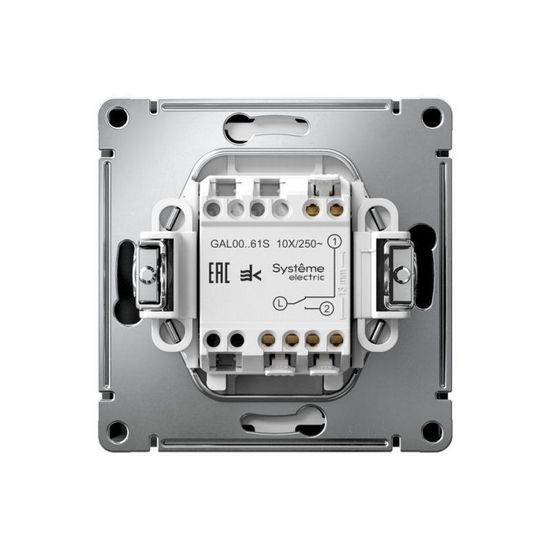 Переключатель 1-кл. ArtGallery 10AX быстрозажим. клем. механизм карбон SE GAL001061S