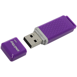 Память "Quartz"  16GB, USB 2.0 Flash Drive, фиолетовый, Smart Buy