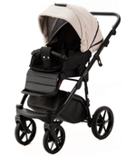 Детская коляска Adamex Nola Deluxe 2 в 1 N-SD113 (СВ.БЕЖ.КОЖА + Т.БЕЖ.КОЖА)