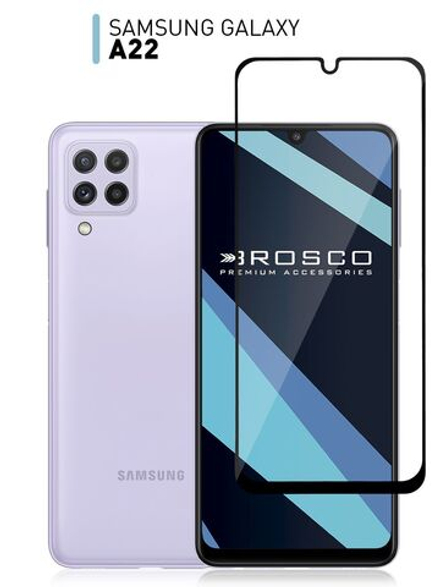Защитное стекло ROSCO для Samsung Galaxy A22 оптом (арт. SS-A22-FSP-GLASS-BLACK)