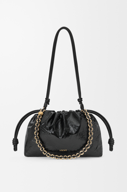 Loewe Средняя сумка Flamenco с имитацией рыбы-миксины, черный