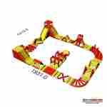 Надувной аквапарк на воде «Вулкан парк» 19х15х5 м