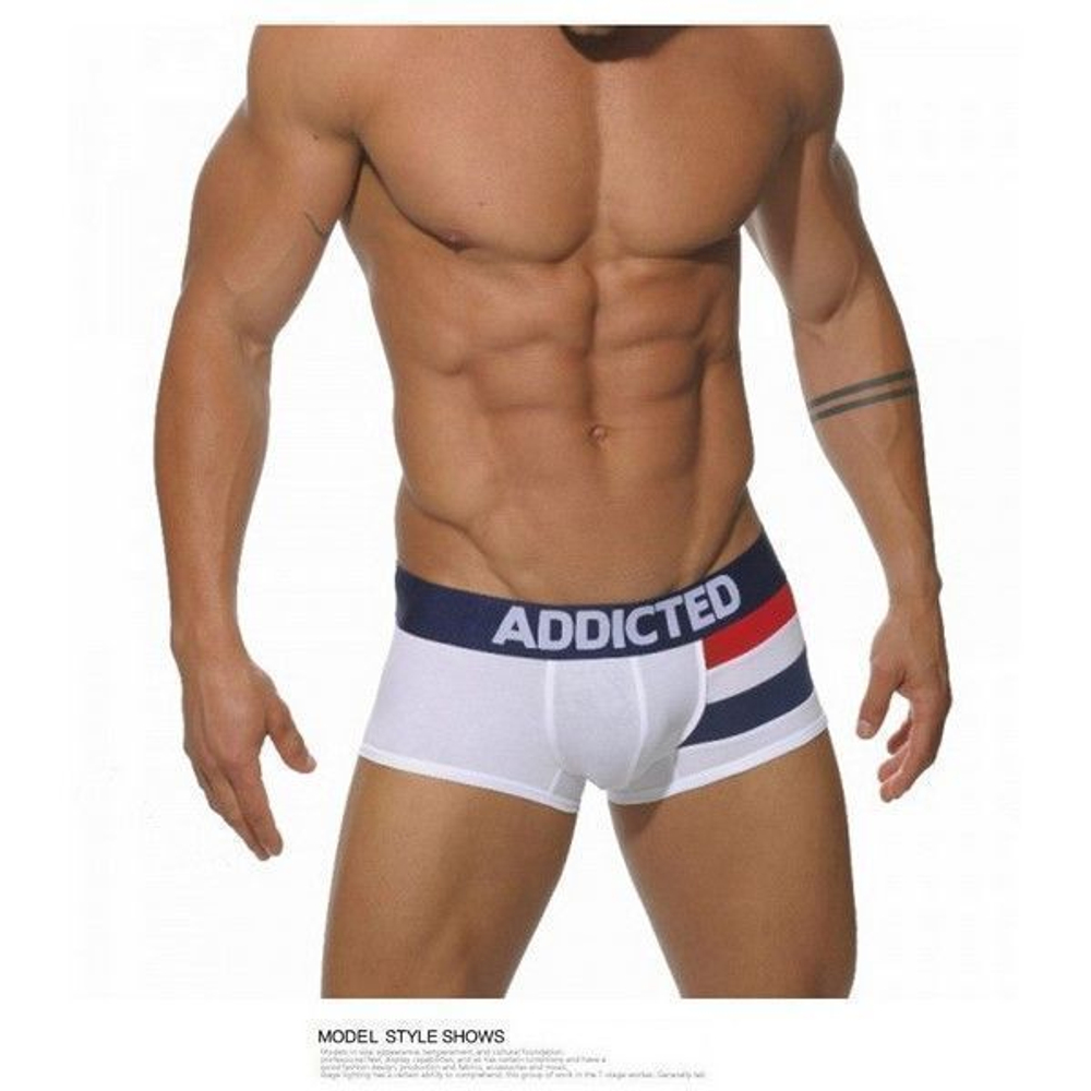 Мужские трусы хипсы белые в стиле Франции Addicted World Cup Boxer France Style