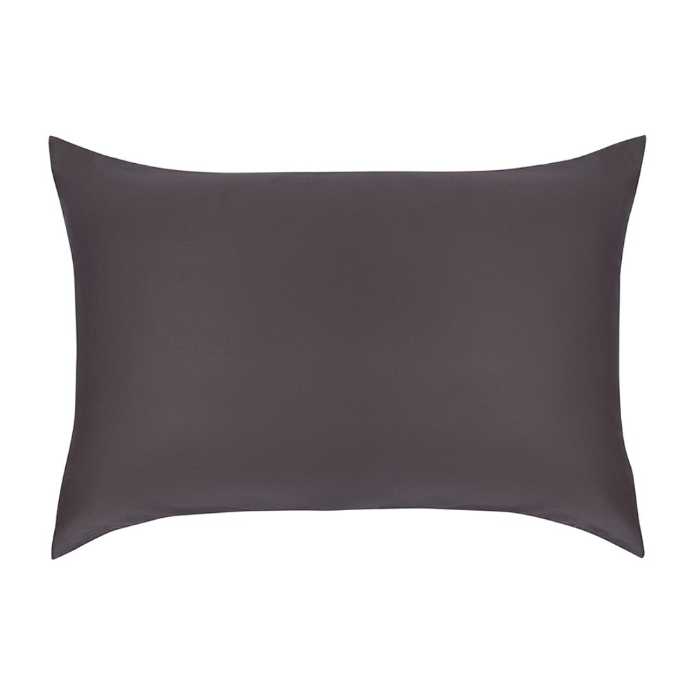 Комплект постельного белья из премиального сатина темно-серого цвета из коллекции essential, 200х220 см