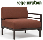 Модуль правый/левый пластиковый с подушками Nardi Maximo Elemento Terminale DX/SX, терра, корица