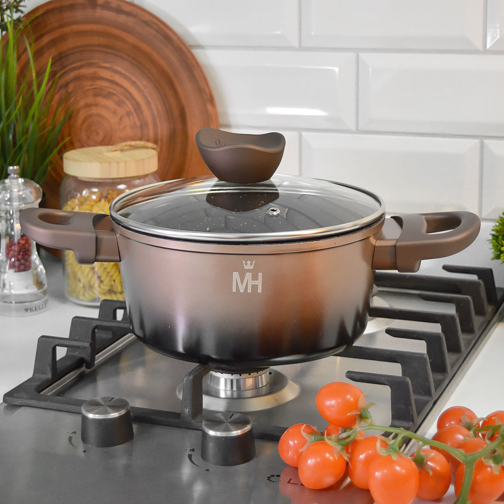 Кастрюля 2,3л с крышкой "MercuryHaus" MC-1788 Flame