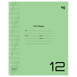 Тетрадь 12л., косая линия "UniTone. MIX", пластиковая обложка, BG