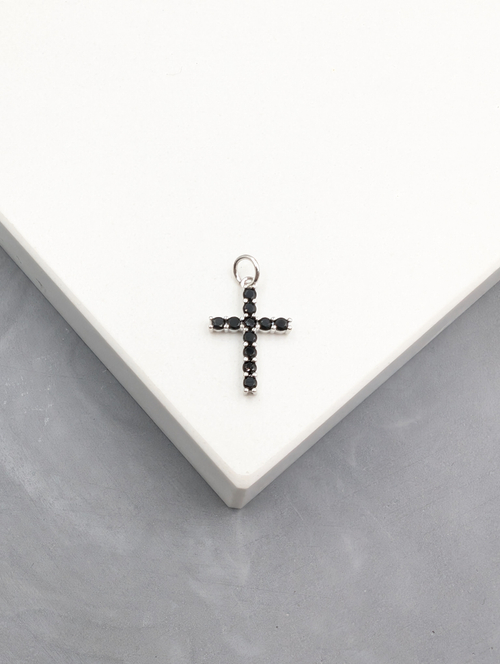 Подвеска крест черный, 16.5*12мм