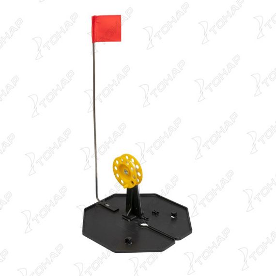 Набор жерлиц на подставке оснащенная ЖЗО-05 (d-210мм.катушка d-63мм) (10шт) ТОНАР