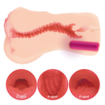 Мастурбатор-вагина KOKOS Onahole 002, двойной слой, вибро, 18 см