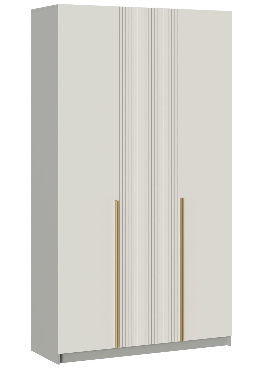 СЕЛЕНА Шкаф ШК-001 (3-ств.) (МДФ Комплект) Корпус - Шиншилла Серая  Фасад МДФ - матовая Кварц Грей Софт