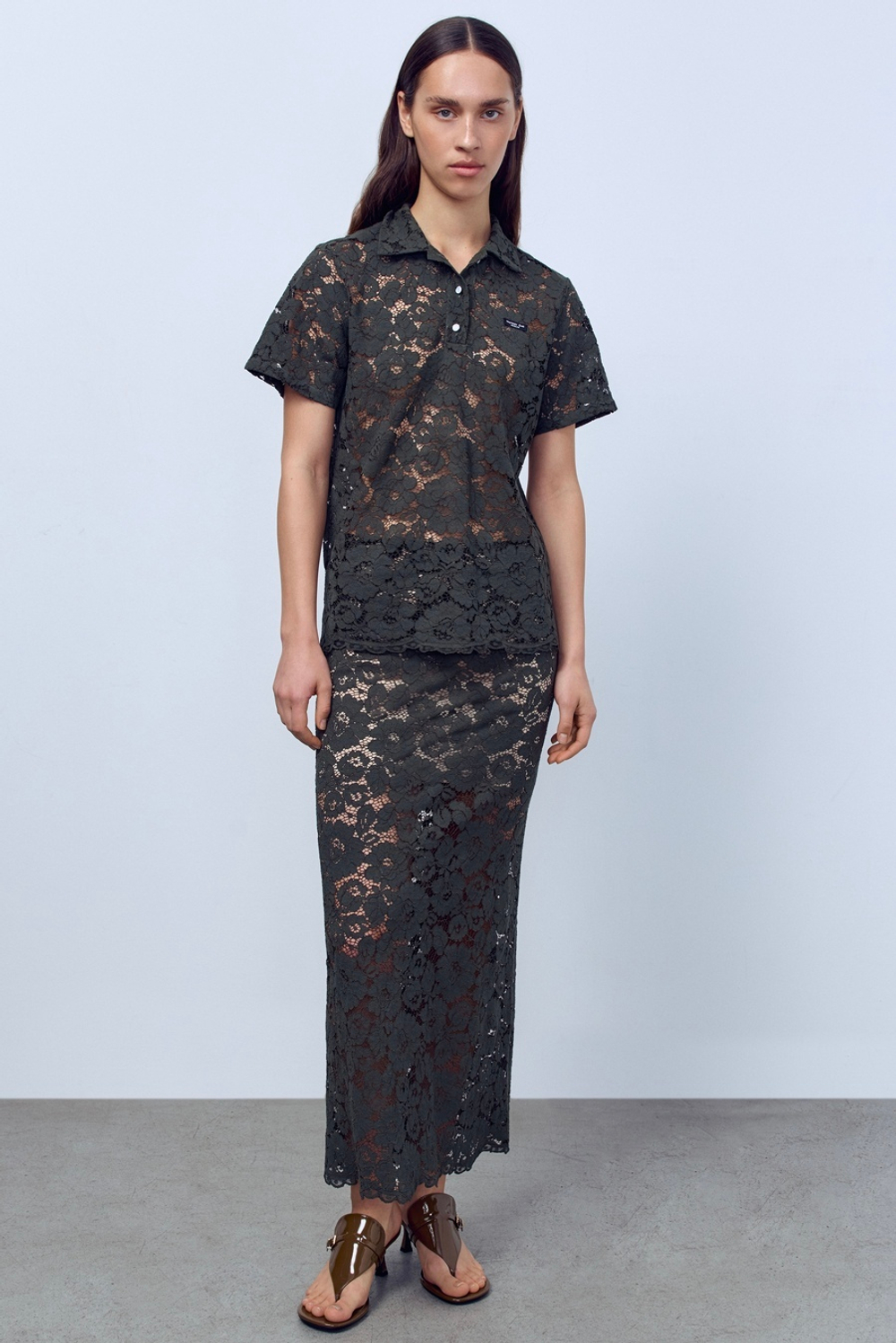 Юбка-макси из кружева