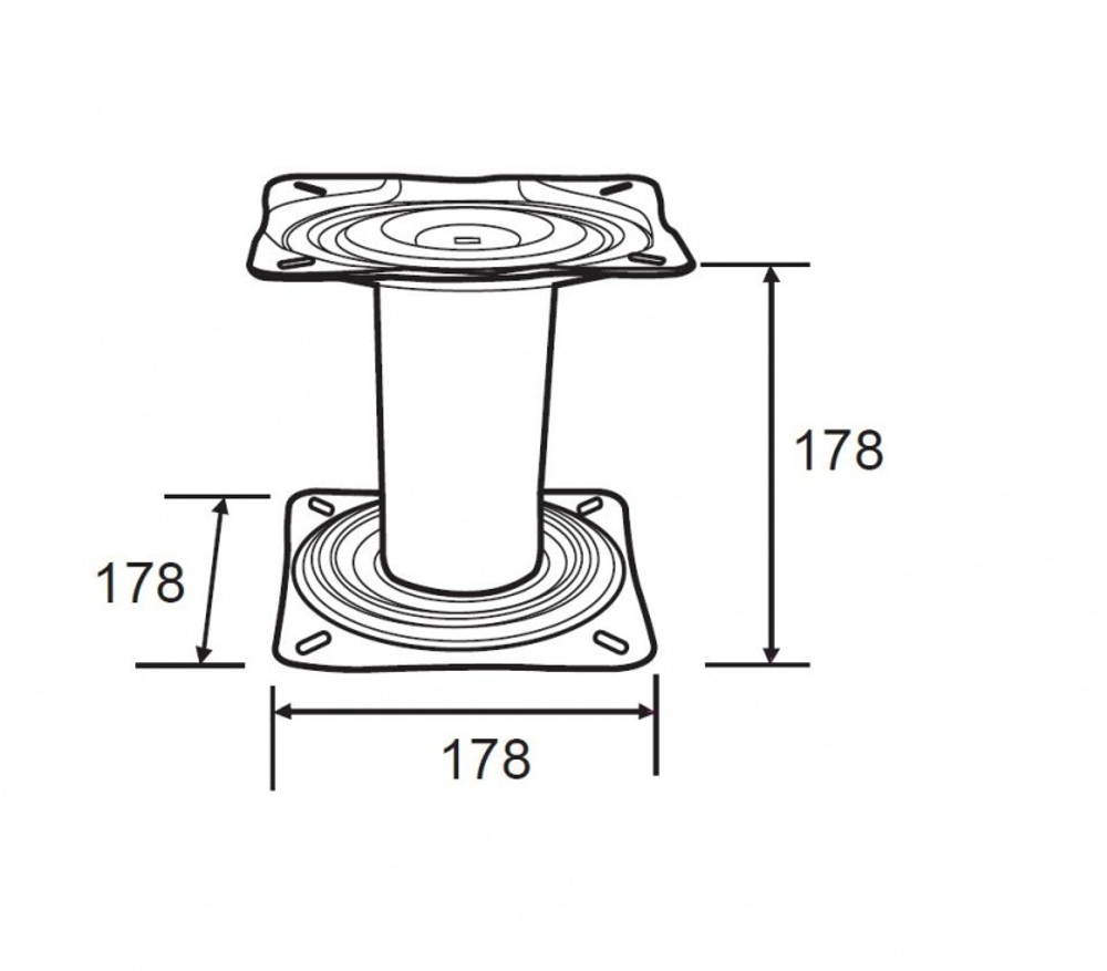 Стойка для сидения лодки 7"