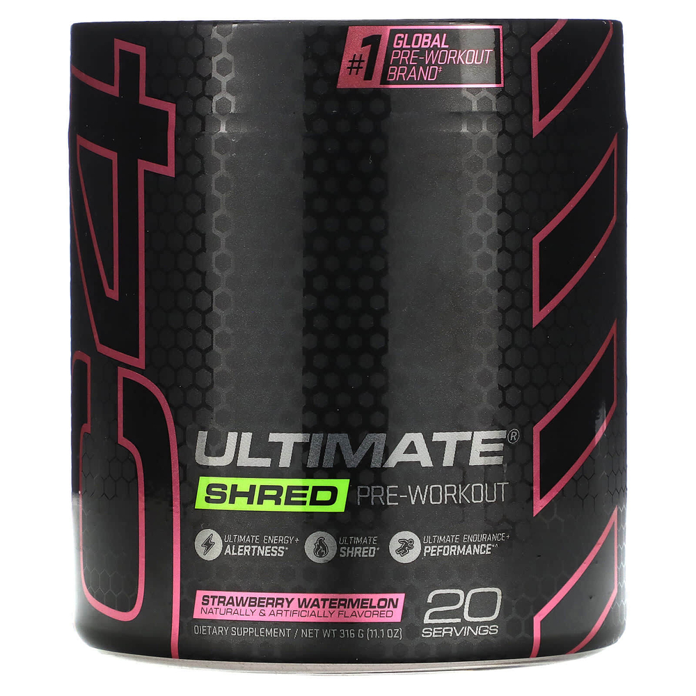 C4 / Cellucor, C4 Ultimate Shred, перед тренировкой, клубника и арбуз, 350 г (12,3 унции)