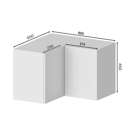 Кухня Модуль ГВУ 650 горизонтальный высокий угловой Тауп / Каштан