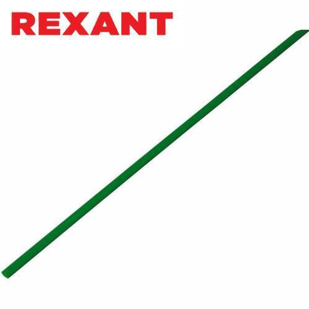 2,0/1,0 мм 1м термоусаживаемая трубка зеленая Rexant/20-2003
