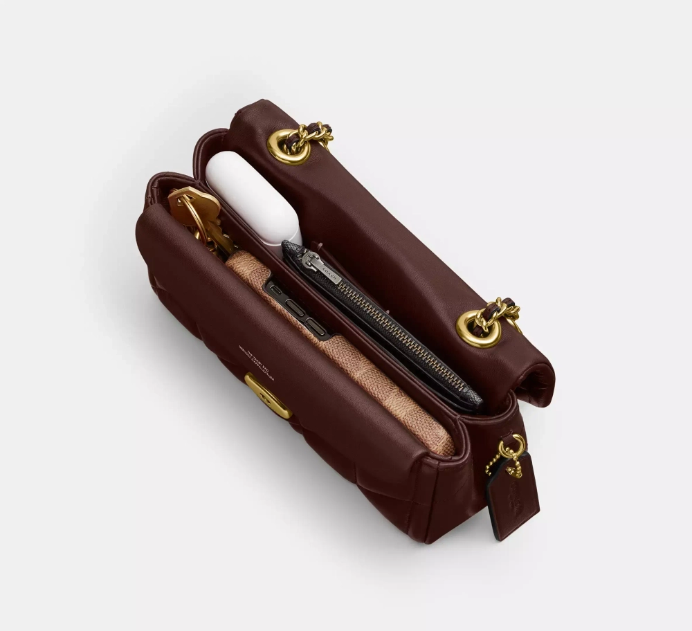 COACH СУМКА ЧЕРЕЗ ПЛЕЧО TABBY 20 С МЯГКОЙ ПОДКЛАДКОЙ, КОРИЧНЕВЫЙ