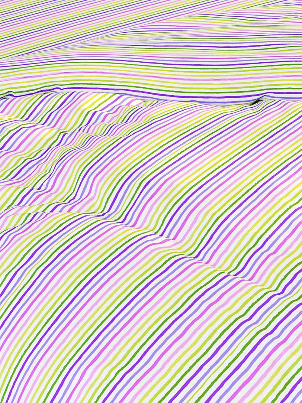 Наволочка комплект 2шт перкаль Сказка "Яркая полоска" 40x60 см на молнии