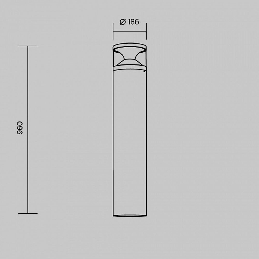Наземный высокий светильник Maytoni Pyro O496FL-L21B3K2