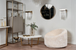 Стол журнальный Garda Decor Garda Decor Жемчужно-Белый (Pearl White) d100*40,6 см