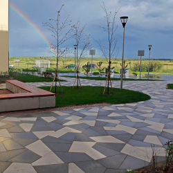 Тротуарная плитка ОРИГАМИ - Стандарт Серый, комплект из 6 видов плит